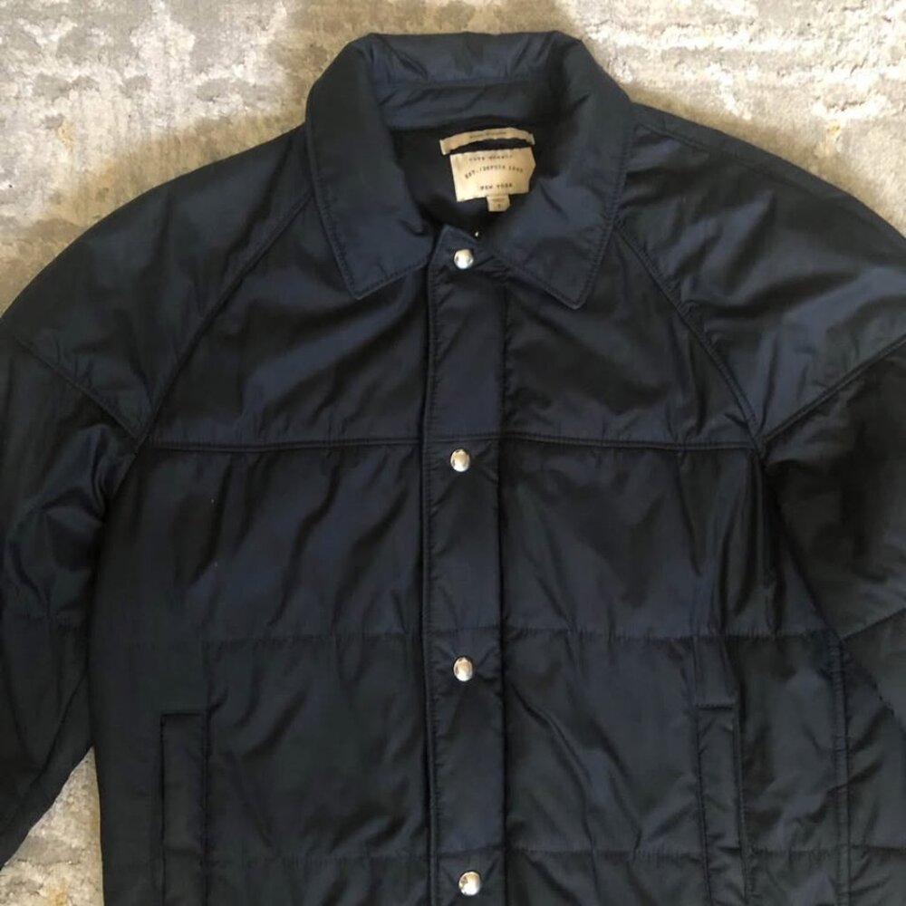 Black Collared Bomber Jacket - - Picture 2 of 4